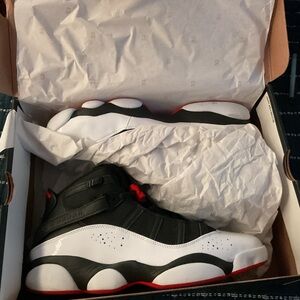 Jordan Black White Red Athletic Shoes